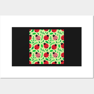 Ladybugs Pattern Posters and Art